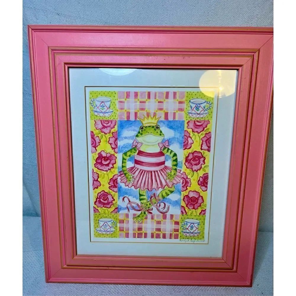 Kelly B Rightsell 18”X16” Frog Print Signed By Artist